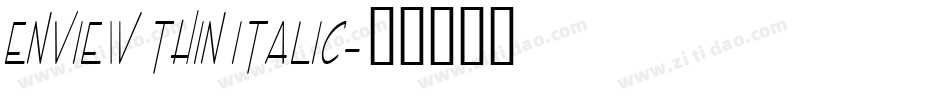 Enview Thin Italic字体转换